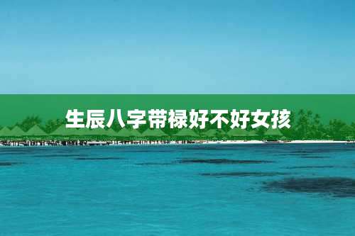 生辰八字带禄好不好女孩