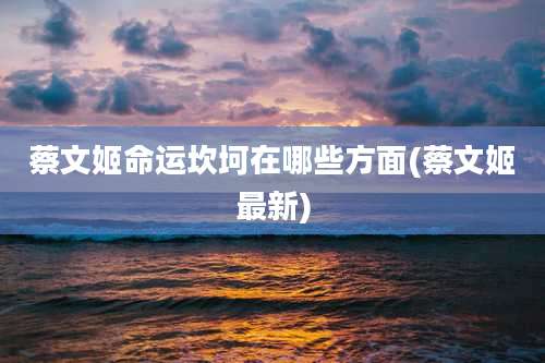 蔡文姬命运坎坷在哪些方面(蔡文姬最新)