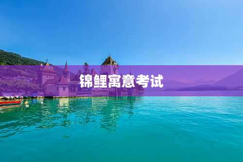 锦鲤寓意考试