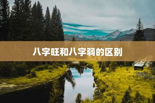 八字旺和八字弱的区别