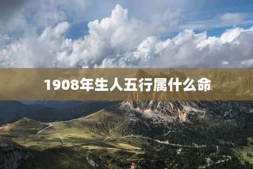 1908年生人五行属什么命