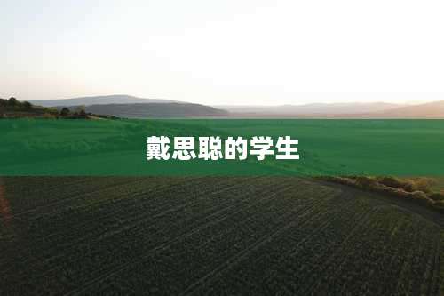 戴思聪的学生