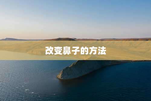 改变鼻子的方法