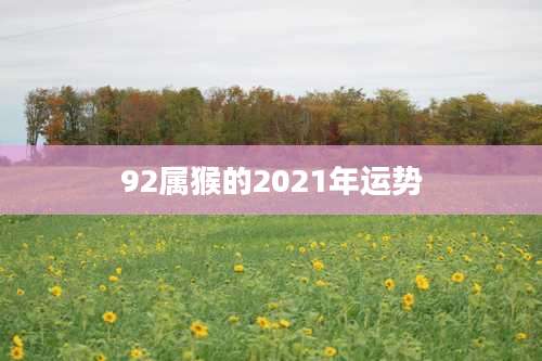 92属猴的2021年运势