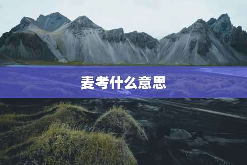 麦考什么意思