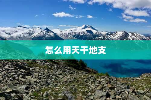 怎么用天干地支