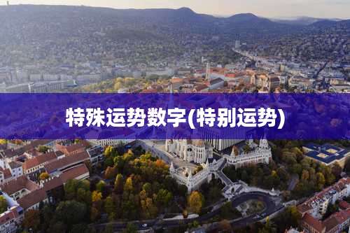 特殊运势数字(特别运势)