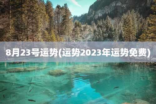 8月23号运势(运势2023年运势免费)