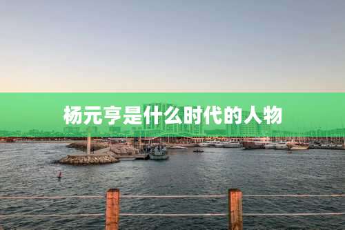 杨元亨是什么时代的人物