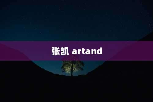 张凯 artand