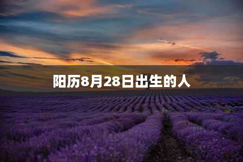 阳历8月28日出生的人
