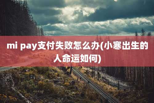 mi pay支付失败怎么办(小寒出生的人命运如何)