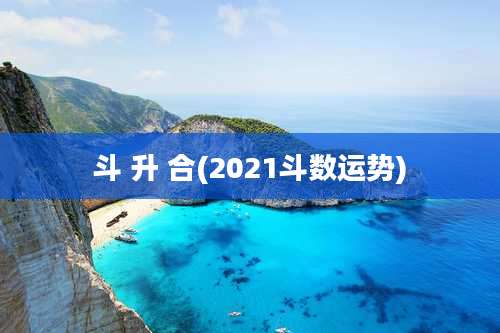 斗 升 合(2021斗数运势)