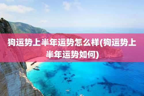 狗运势上半年运势怎么样(狗运势上半年运势如何)