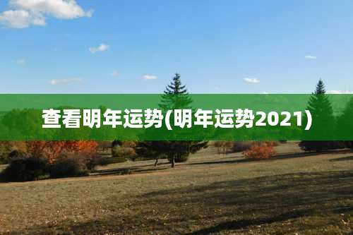 查看明年运势(明年运势2021)