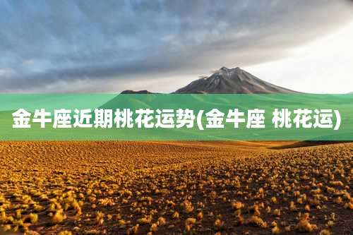 金牛座近期桃花运势(金牛座 桃花运)