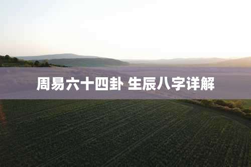 周易六十四卦 生辰八字详解