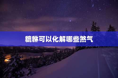 貔貅可以化解哪些煞气