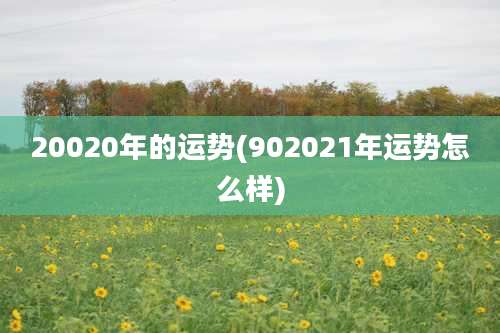 20020年的运势(902021年运势怎么样)