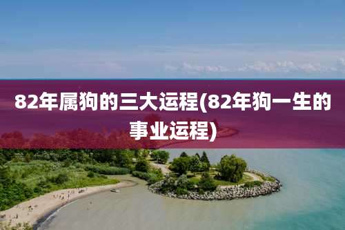 82年属狗的三大运程(82年狗一生的事业运程)