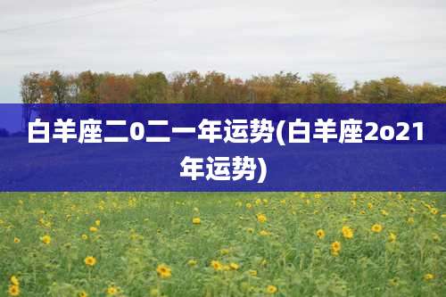 白羊座二0二一年运势(白羊座2o21年运势)