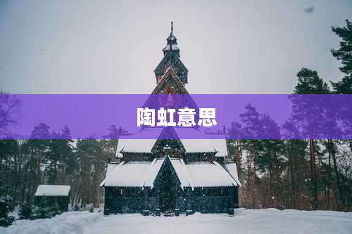 陶虹意思