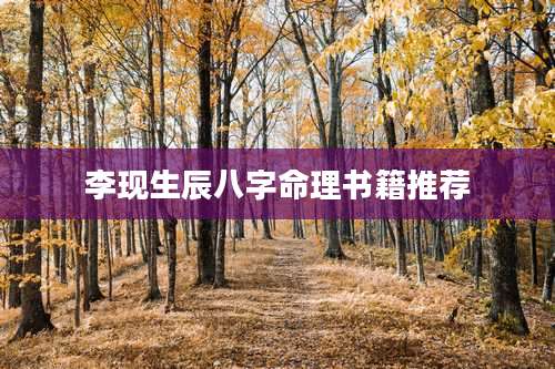 李现生辰八字命理书籍推荐