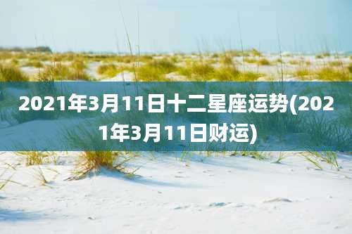 2021年3月11日十二星座运势(2021年3月11日财运)