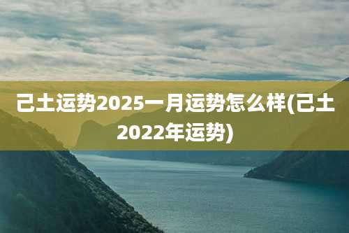 己土运势2025一月运势怎么样(己土2022年运势)