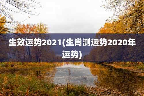 生效运势2021(生肖测运势2020年运势)