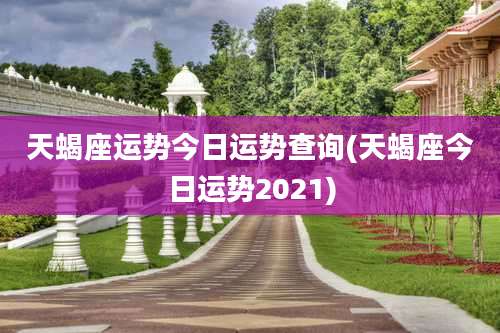 天蝎座运势今日运势查询(天蝎座今日运势2021)