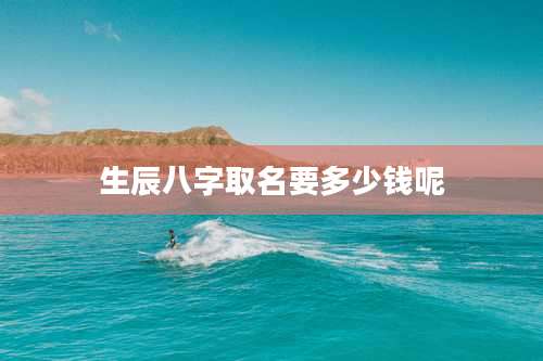 生辰八字取名要多少钱呢