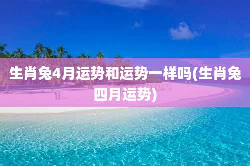 生肖兔4月运势和运势一样吗(生肖兔四月运势)