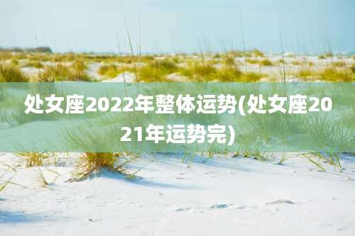处女座2022年整体运势(处女座2021年运势完)