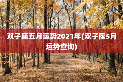 双子座五月运势2021年(双子座5月运势查询)