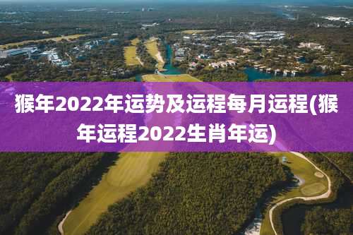 猴年2022年运势及运程每月运程(猴年运程2022生肖年运)