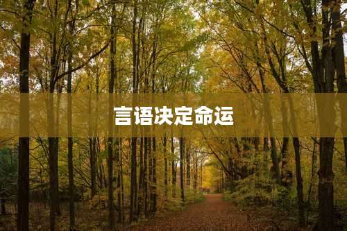 言语决定命运