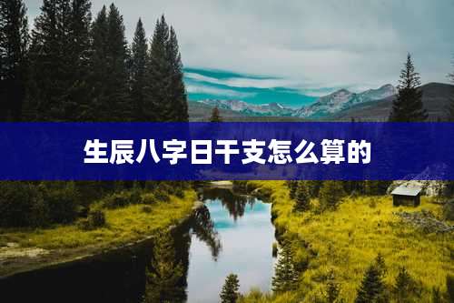 生辰八字日干支怎么算的