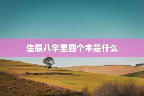 生辰八字里四个木是什么