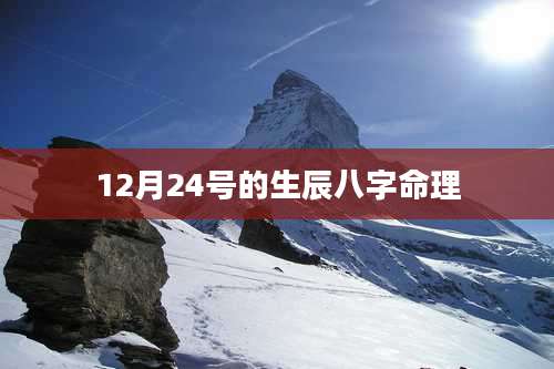 12月24号的生辰八字命理