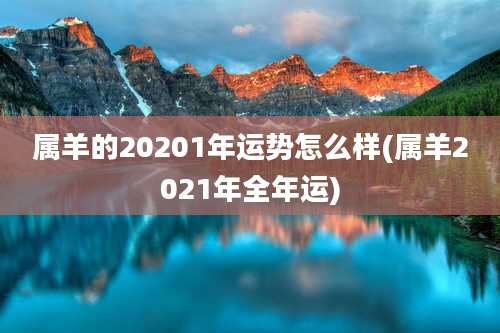 属羊的20201年运势怎么样(属羊2021年全年运)
