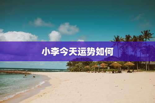 小李今天运势如何