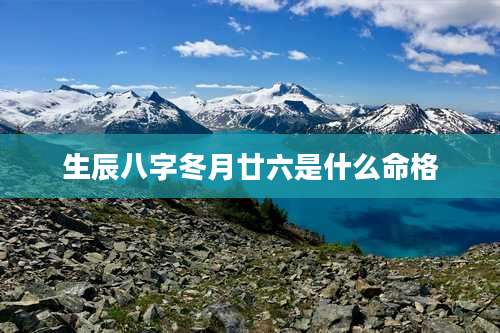 生辰八字冬月廿六是什么命格