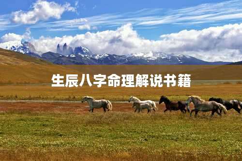 生辰八字命理解说书籍