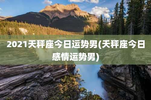 2021天秤座今日运势男(天秤座今日感情运势男)