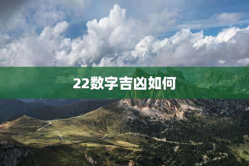 22数字吉凶如何