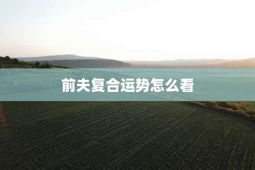 前夫复合运势怎么看