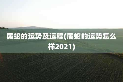 属蛇的运势及运程(属蛇的运势怎么样2021)