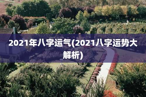 2021年八字运气(2021八字运势大解析)