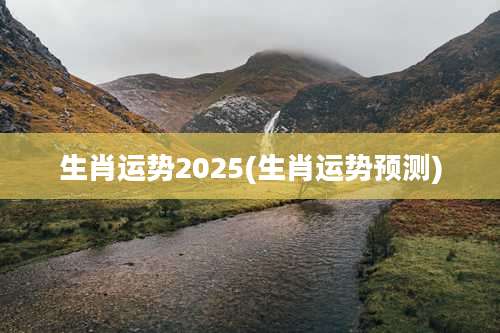 生肖运势2025(生肖运势预测)